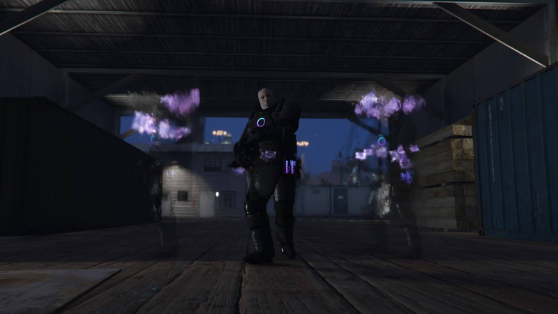 Evil robots who can turn invisible and wield miniguns